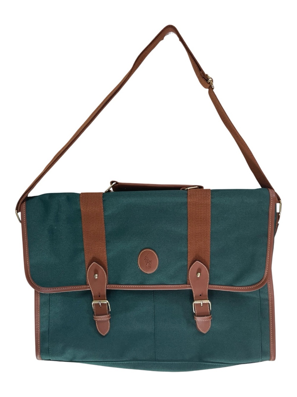 Polo Ralph Lauren VINTAGE Canvas Messenger Bag Green